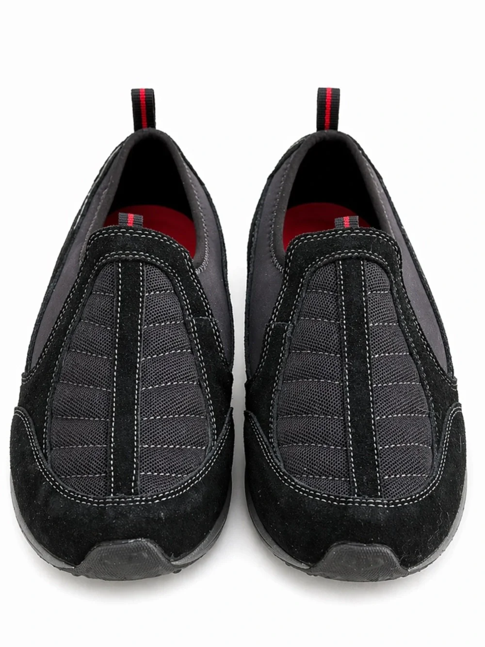 Easy Spirit Piers Slip-On Walking Shoes Women’s 9.5W Black Suede Quilted Comfort - Picture 2 of 6
